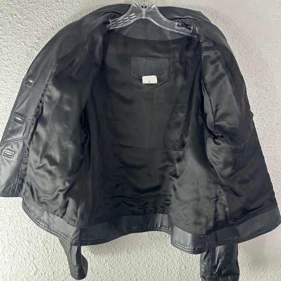 The Leather Ranch Le Ranch du Cuir Leather Black Jacket Canadian Size 4 - Picture 4 of 6